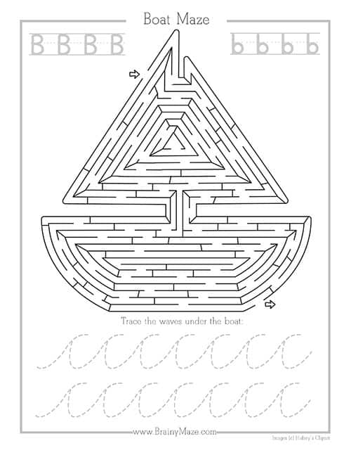 Summer mazes worksheets