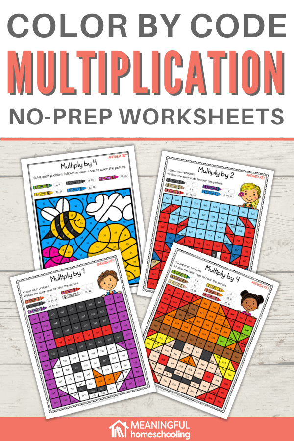 Fun multiplication coloring worksheets meaningful homeschooling