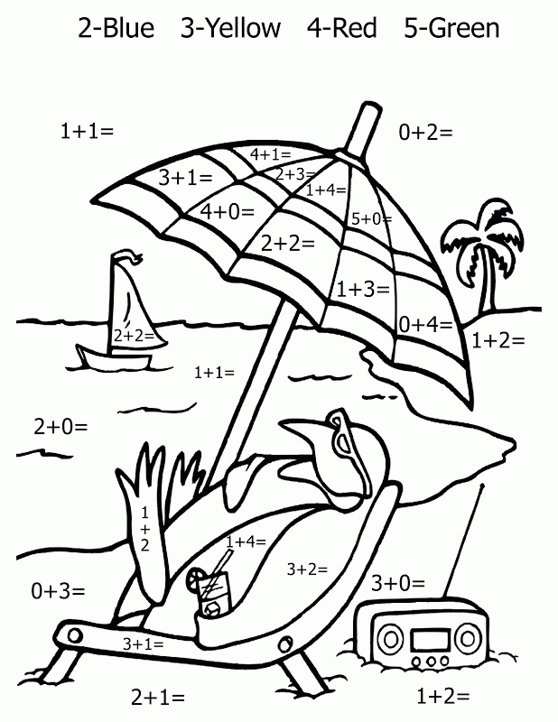 Color by number addition