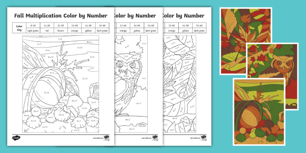 Fall color by number multiplication fall usa