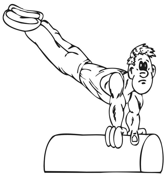Summer olympics coloring page gymnastics coloring page