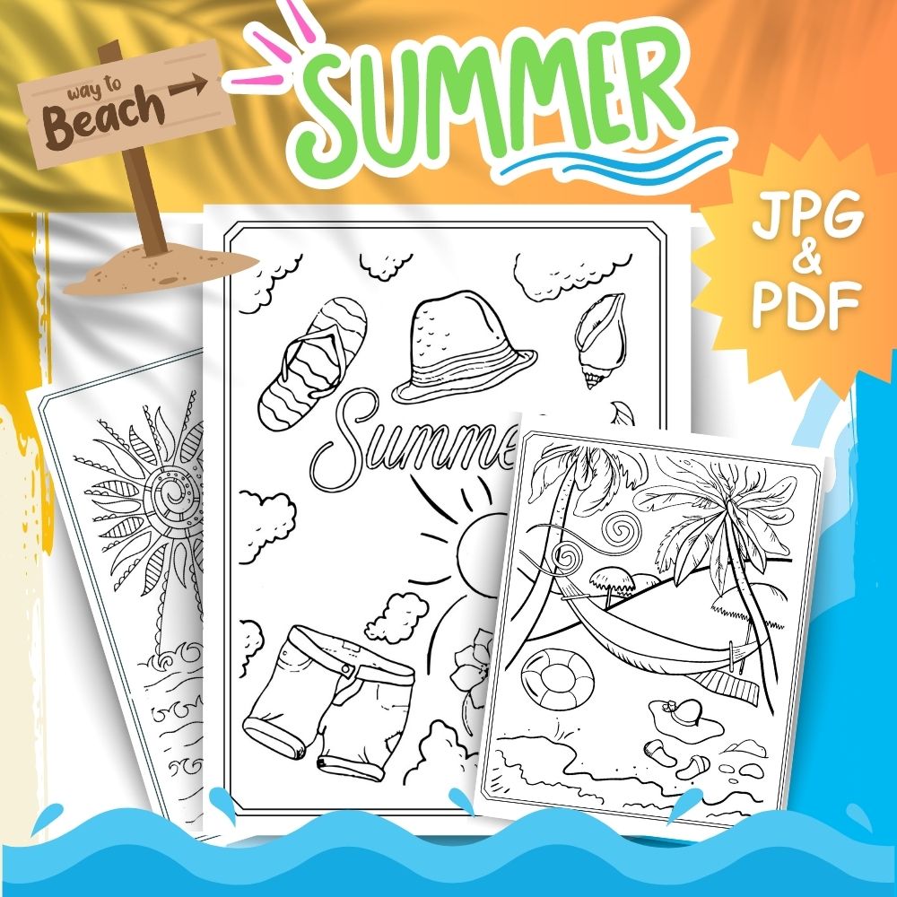 Summer coloring pages end of year activities made by teachers