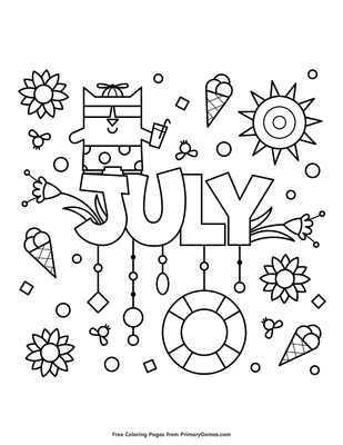 July coloring page â free printable pdf from