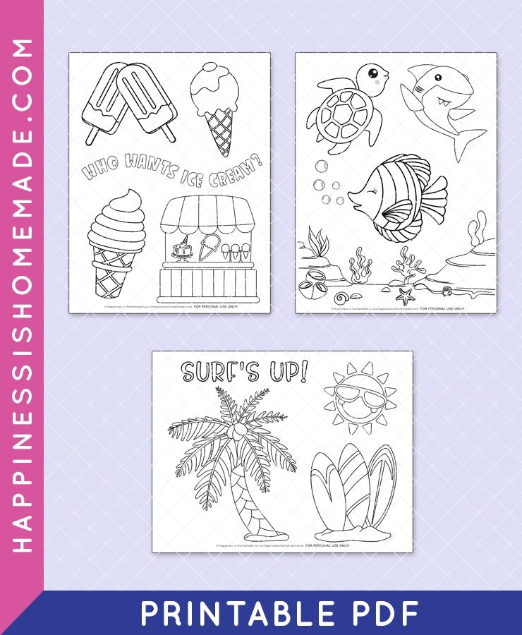 Summer coloring pages â happiness is homemade