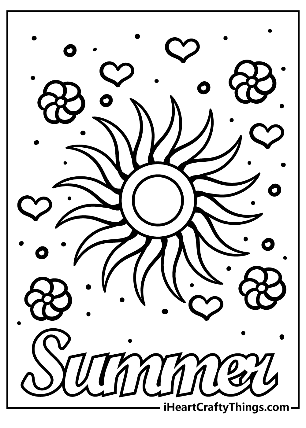 Summer coloring pages free printables