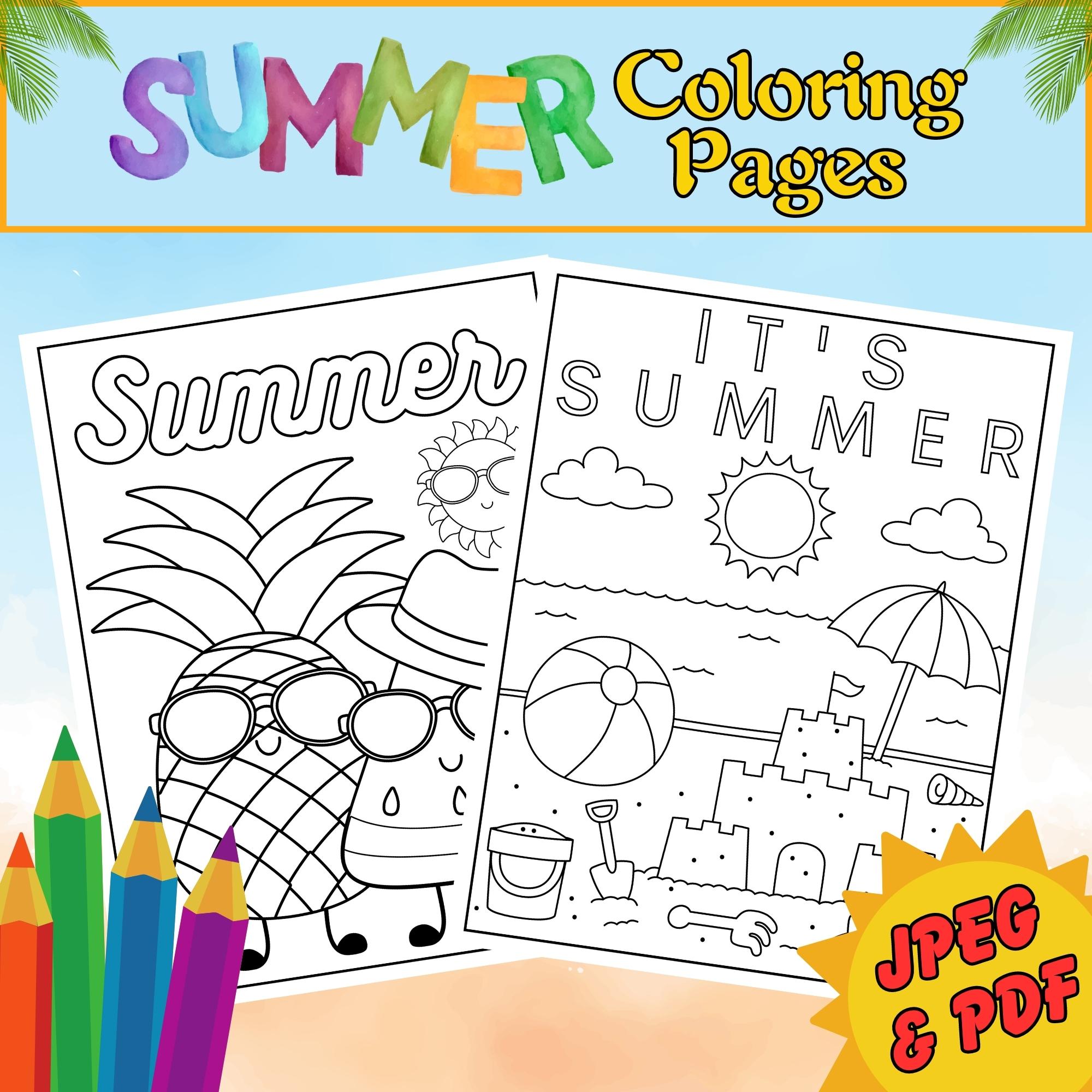 Summer coloring pages end of the year coloring pages activities made by teachers