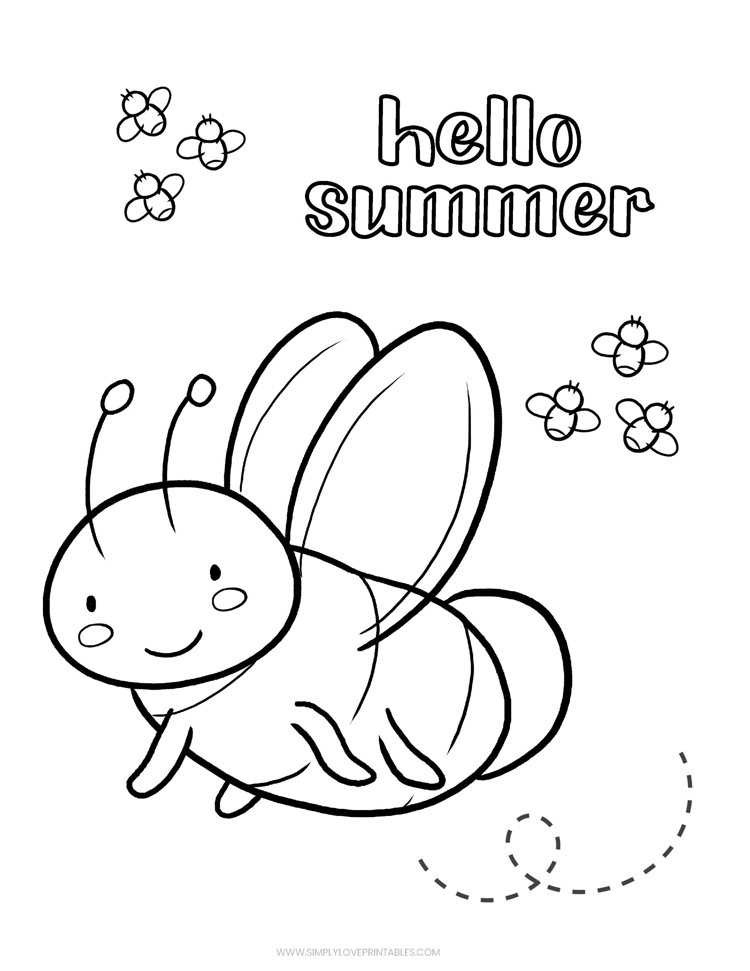 Free summer coloring pages simply love printables