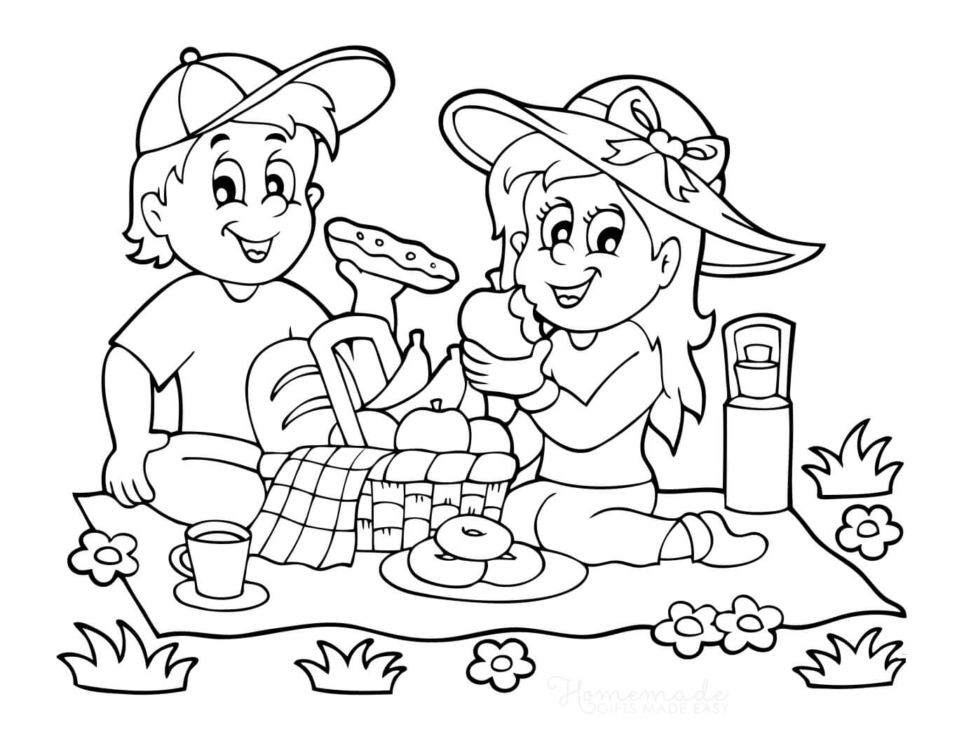 Printable summer coloring pages for adults kids