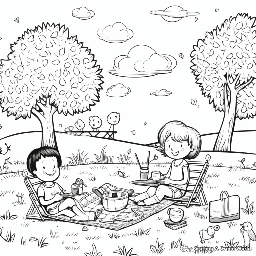 Summer bucket list coloring pages