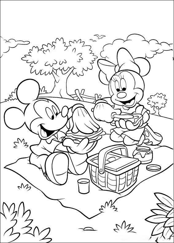 Picnic coloring pages