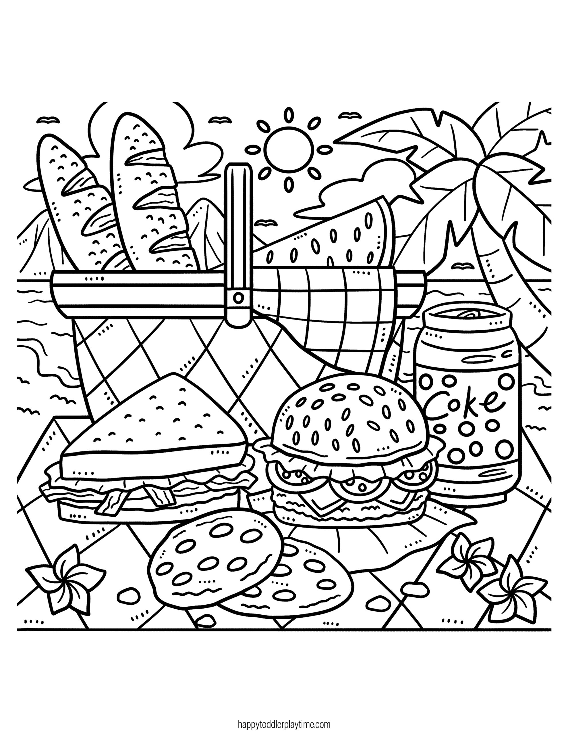 Free printable summer colouring pages for kids