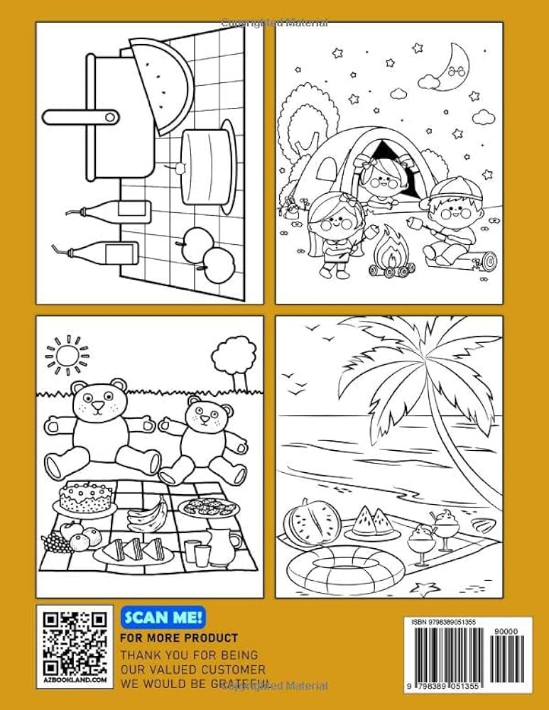 Picnic day coloring book for kids interesting picnic summer coloring pages for kids cute gift books for picnic lovers perfect gift for special ocsions chaney selina books