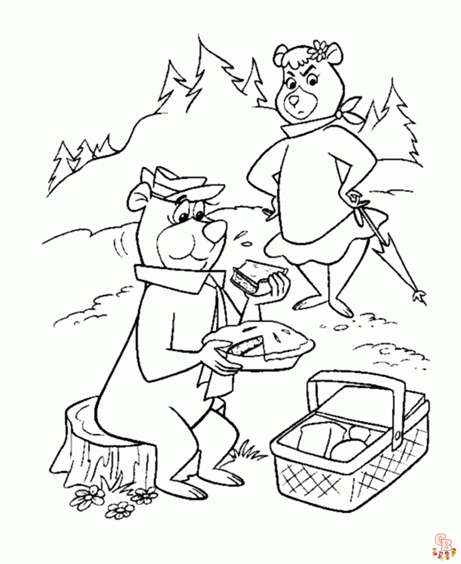 Enjoy the summer with free printable picnic coloring pages