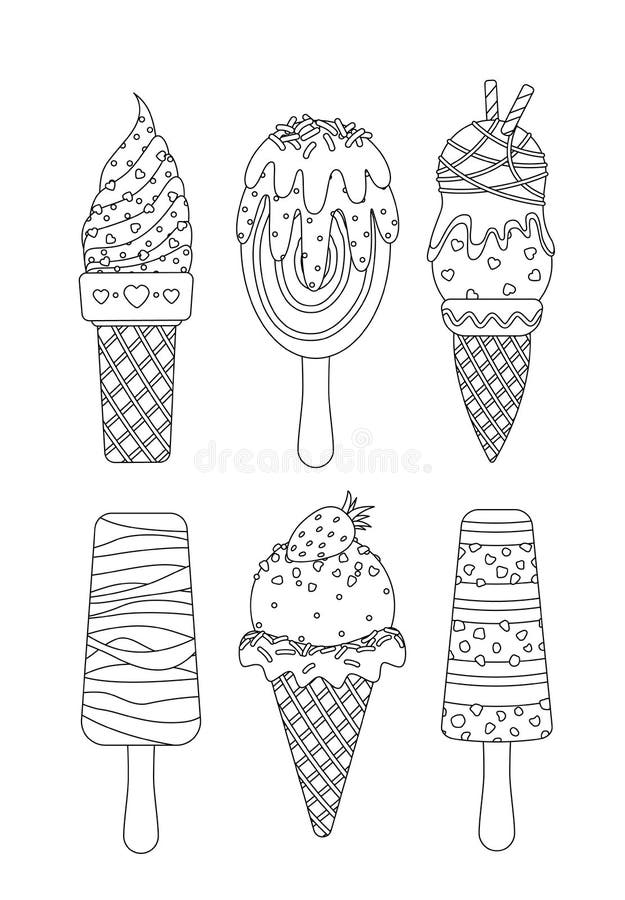 Popsicle coloring stock illustrations â popsicle coloring stock illustrations vectors clipart