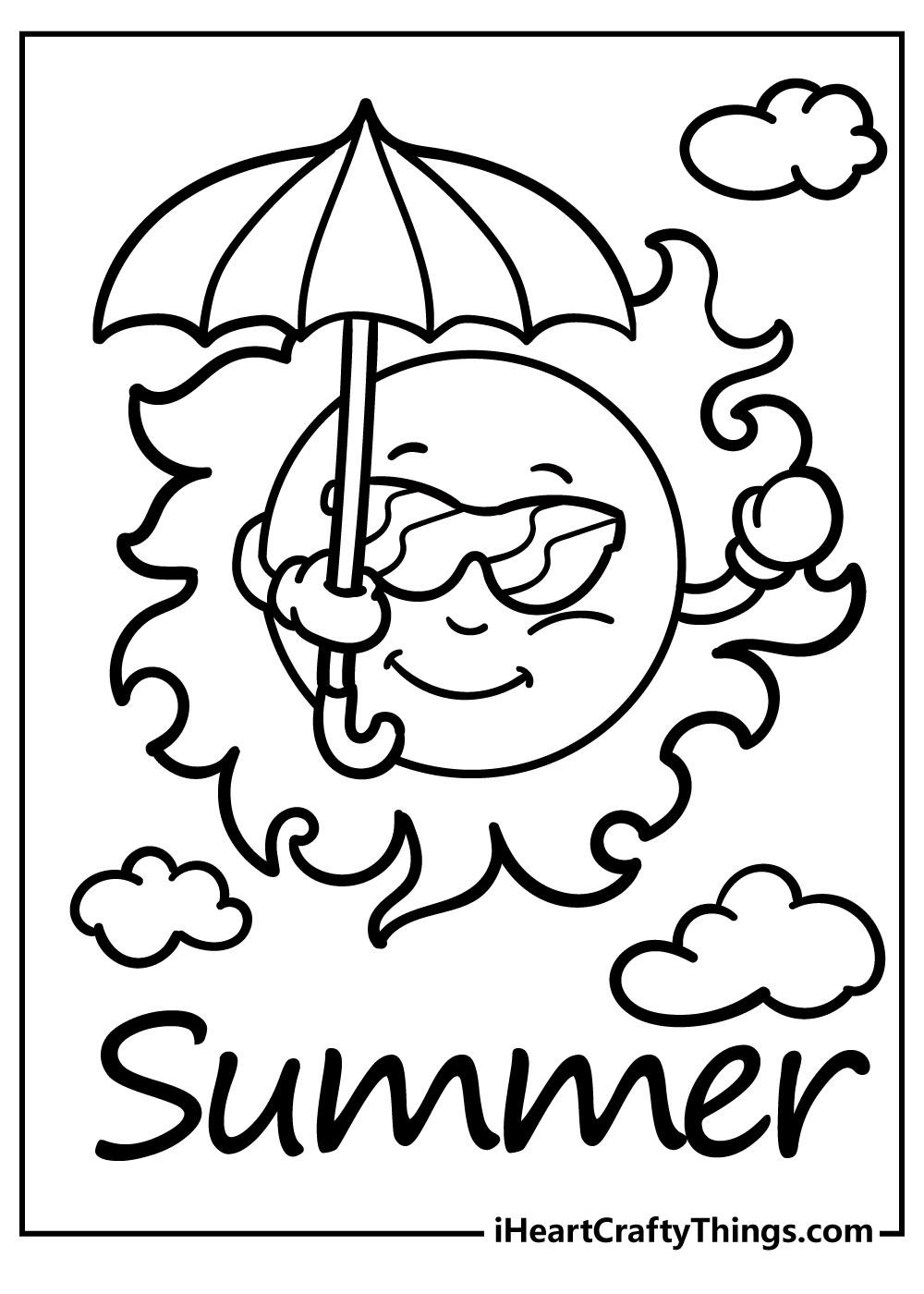 Summer coloring pages free printables