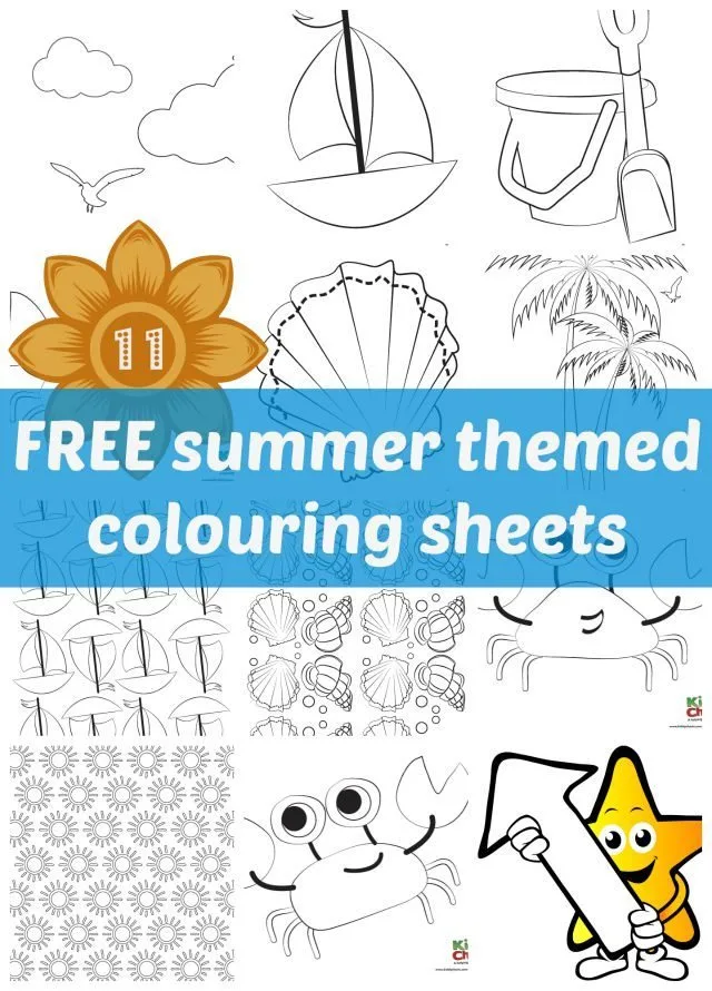 Free printable summer colouring pages for kids