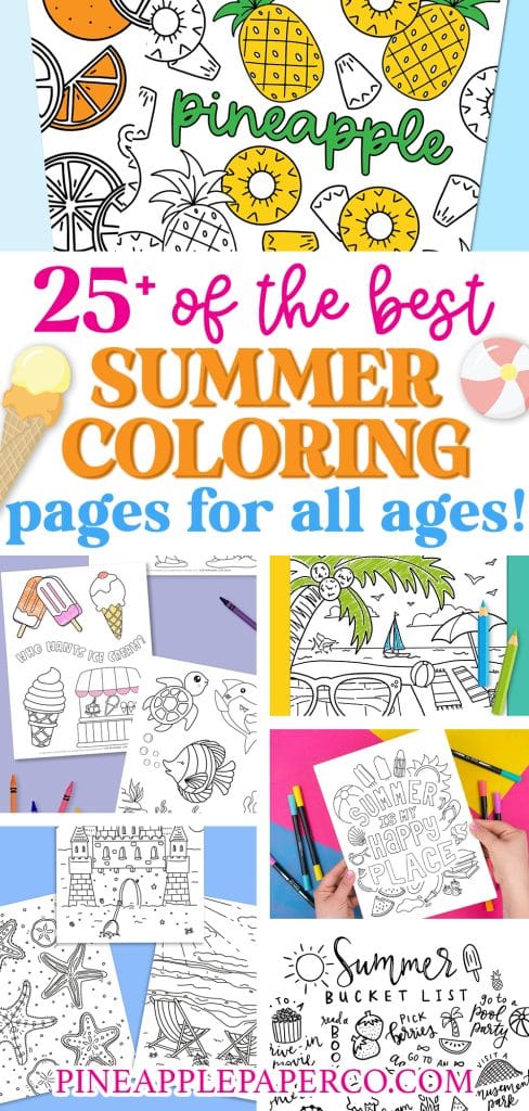 Summer coloring pages