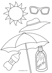 Free printable summer coloring pages for kids