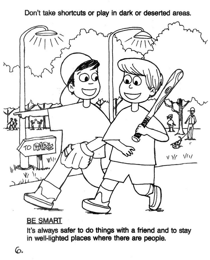 Stranger danger coloring pages walk in bright places stranger danger activities stranger danger summer safety