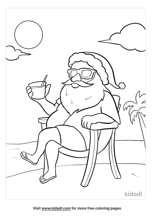 Christmas in july coloring pages