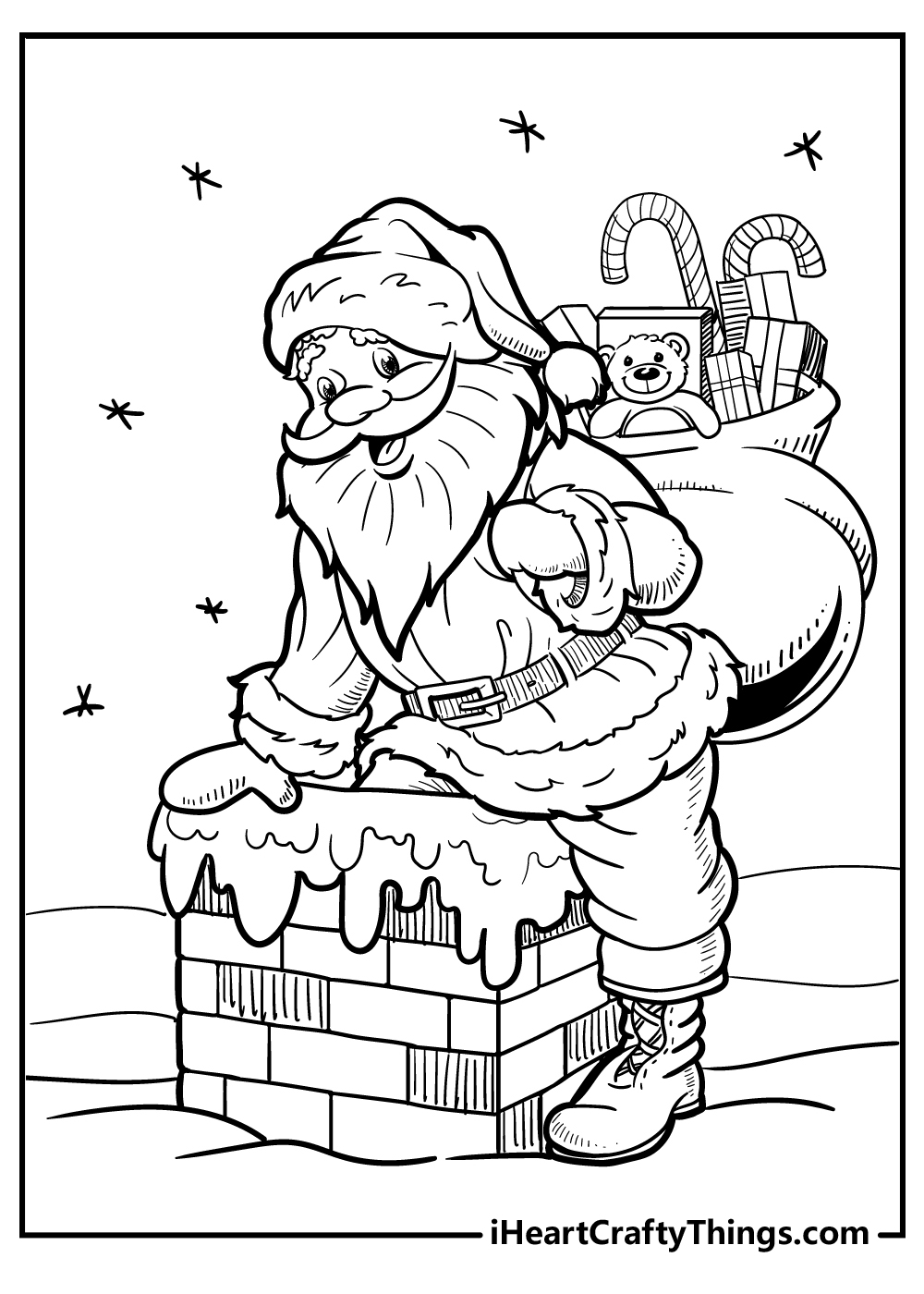 Free santa coloring pages