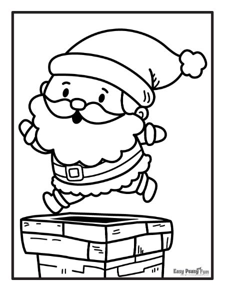 Printable santa coloring pages