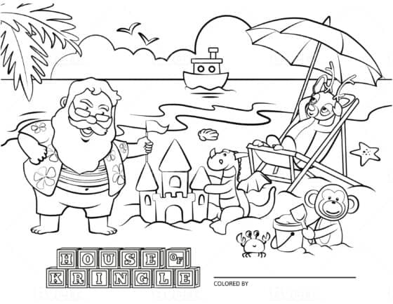 Fun santa claus coloring pages for you house of kringle