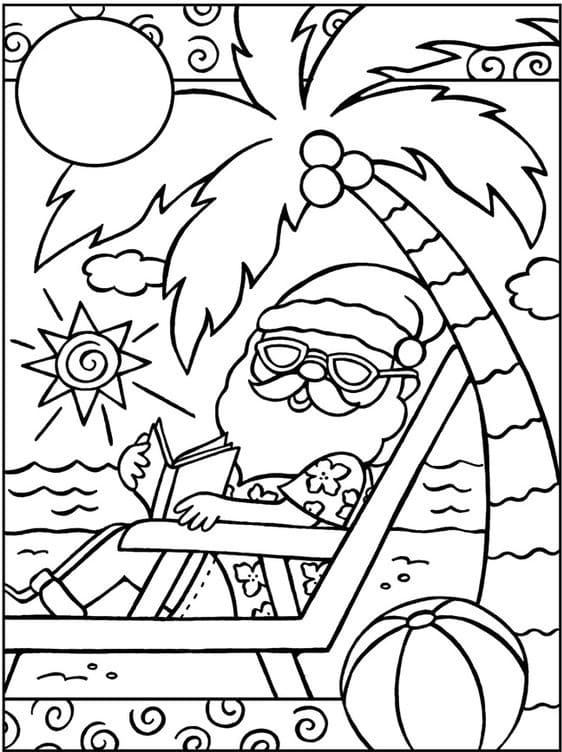 Christmas in july coloring pages