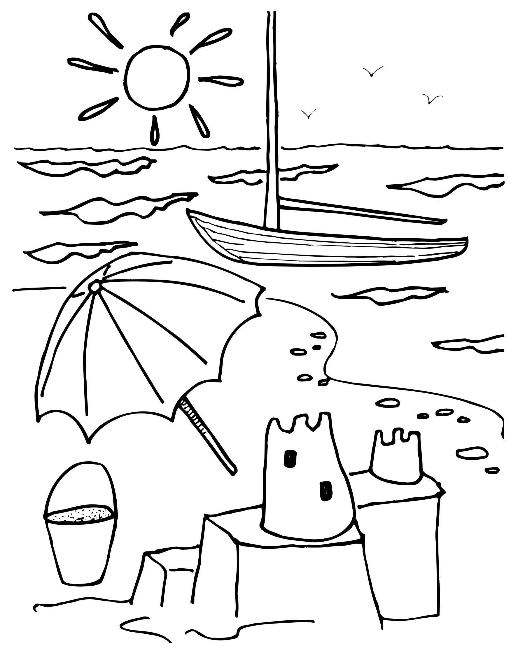 Summer coloring page