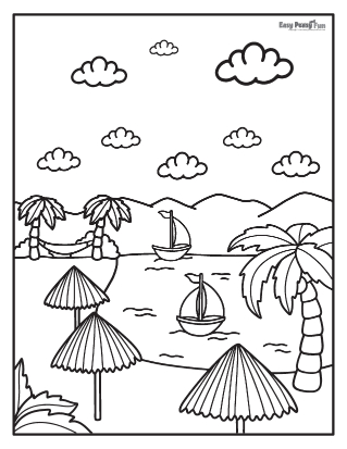 Printable summer coloring pages