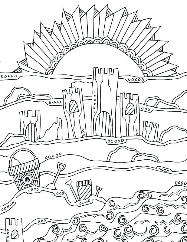 Beach coloring pages