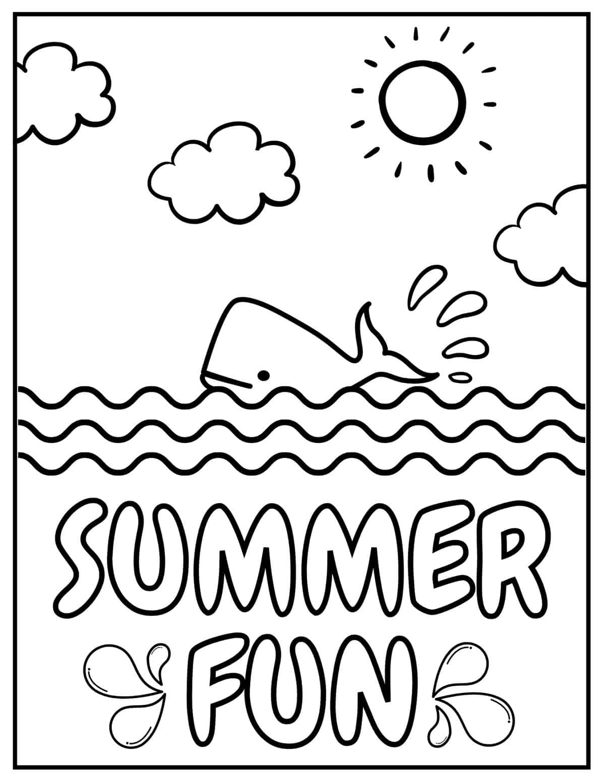 Free summer coloring pages for kids