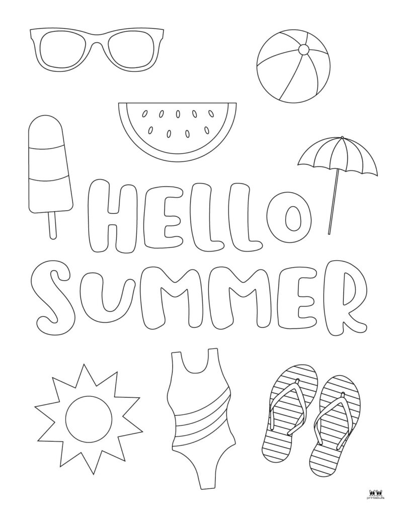 Summer coloring pages