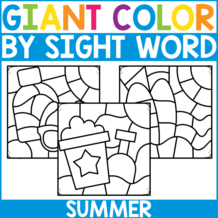 Giant color by sight word