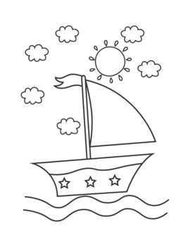 Summer time coloring pages for kids easy coloring with fun printable pdf