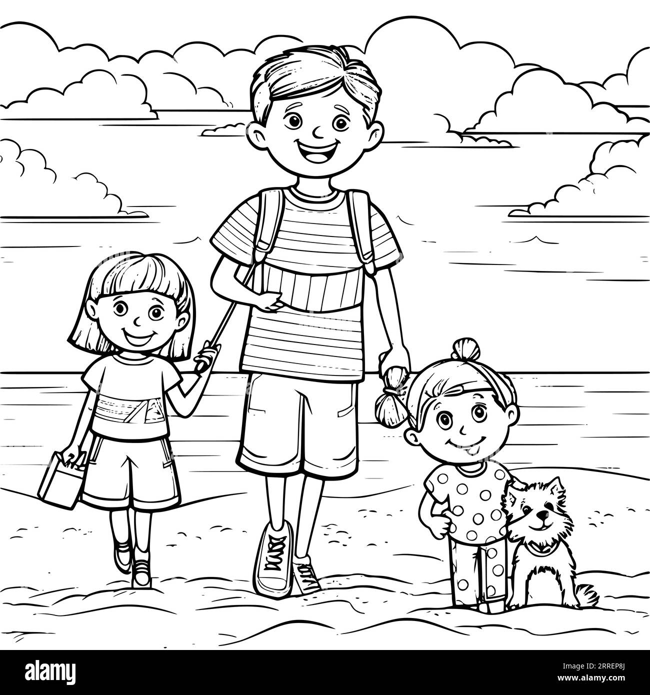 Summer coloring pages simple hi