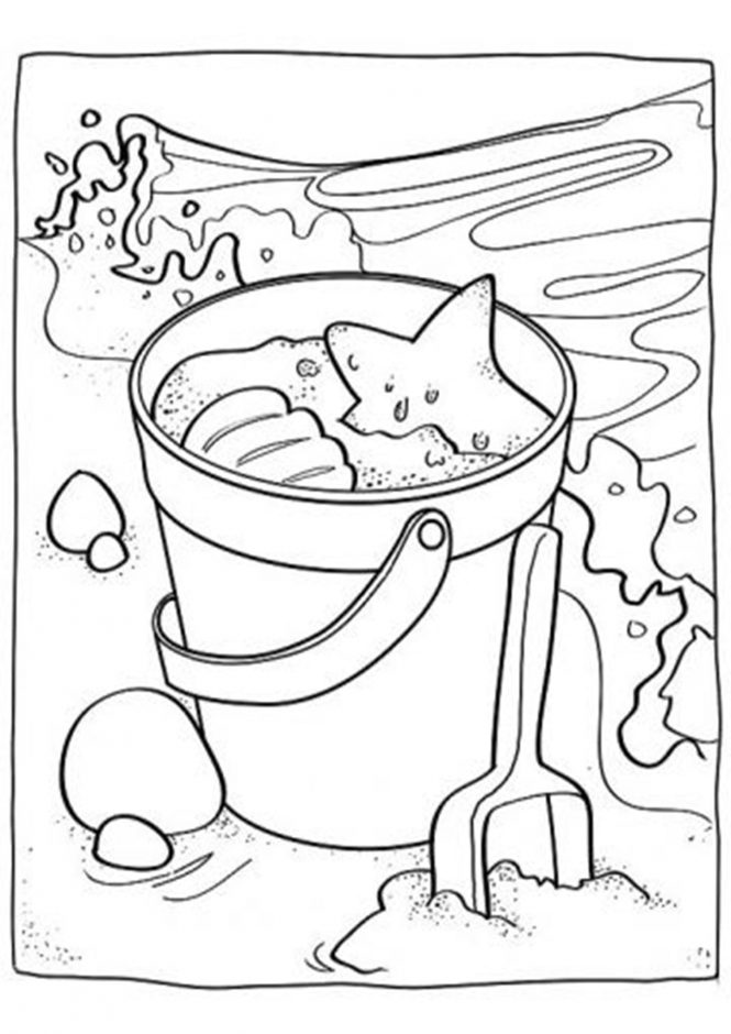 Free easy to print summer coloring pages