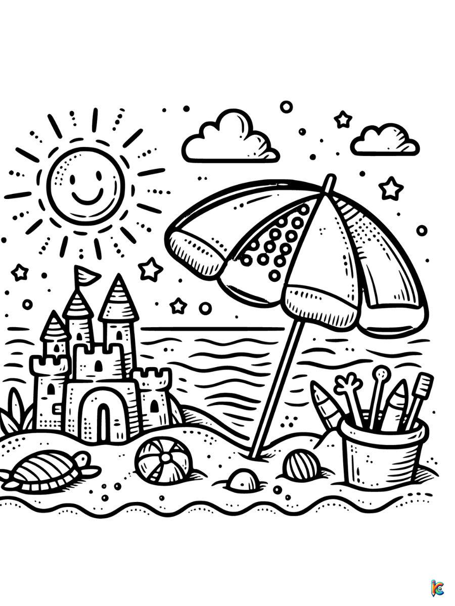 Beach coloring pages â