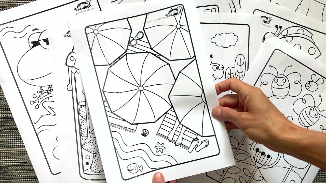 New summer colouring pages