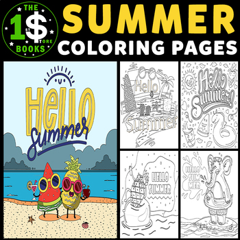 Summer solstice coloring pages hello summer time holiday coloring sheets