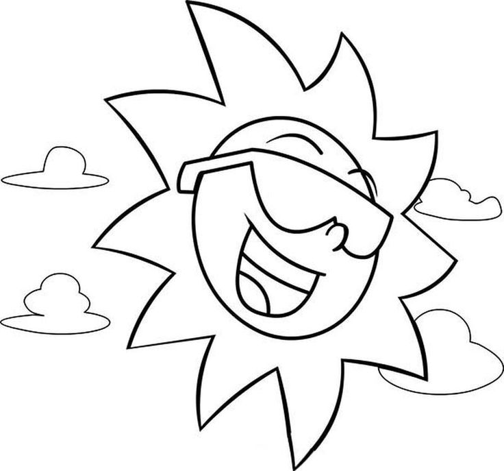 Sun coloring pages printable pdf