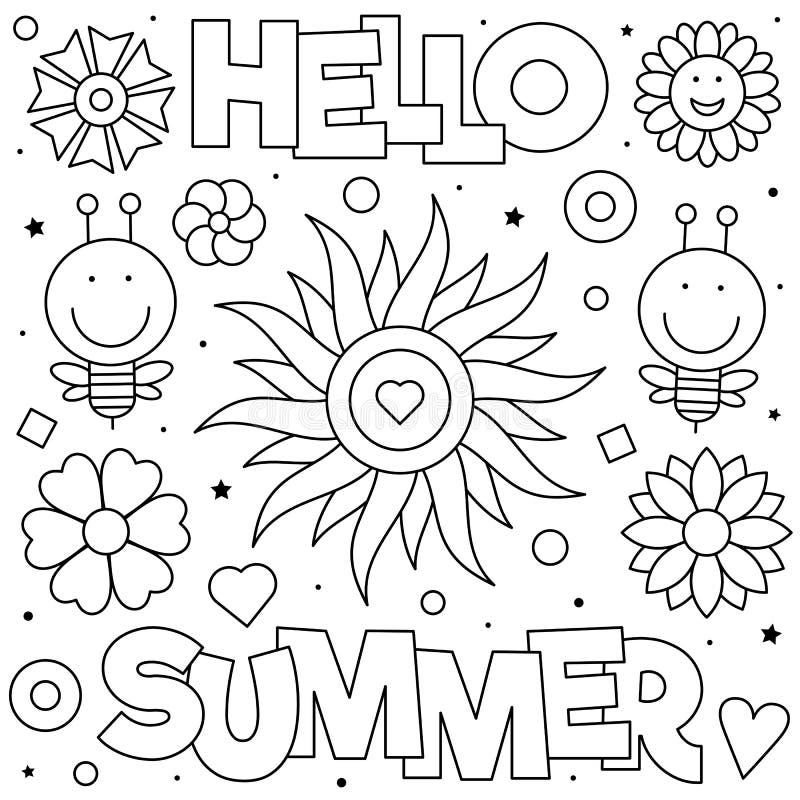 Summer sun coloring page stock illustrations â summer sun coloring page stock illustrations vectors clipart