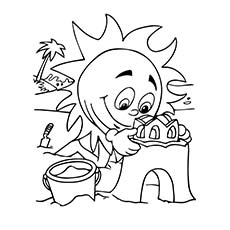 Sun coloring pages