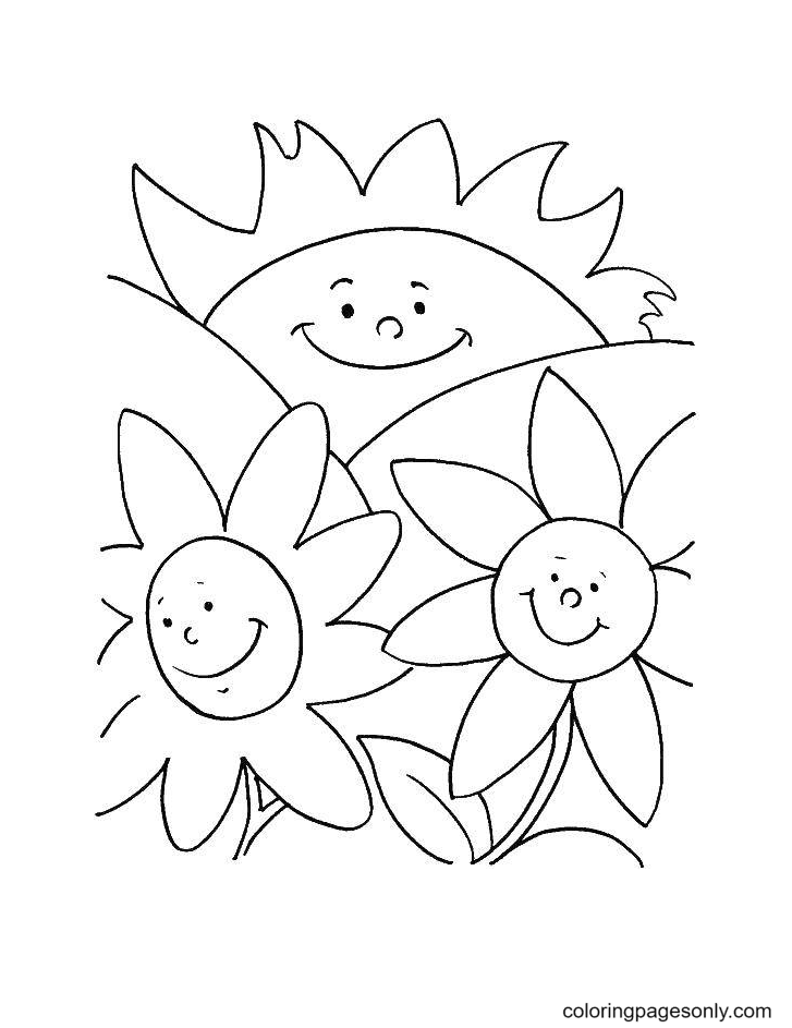 Sun coloring pages printable for free download