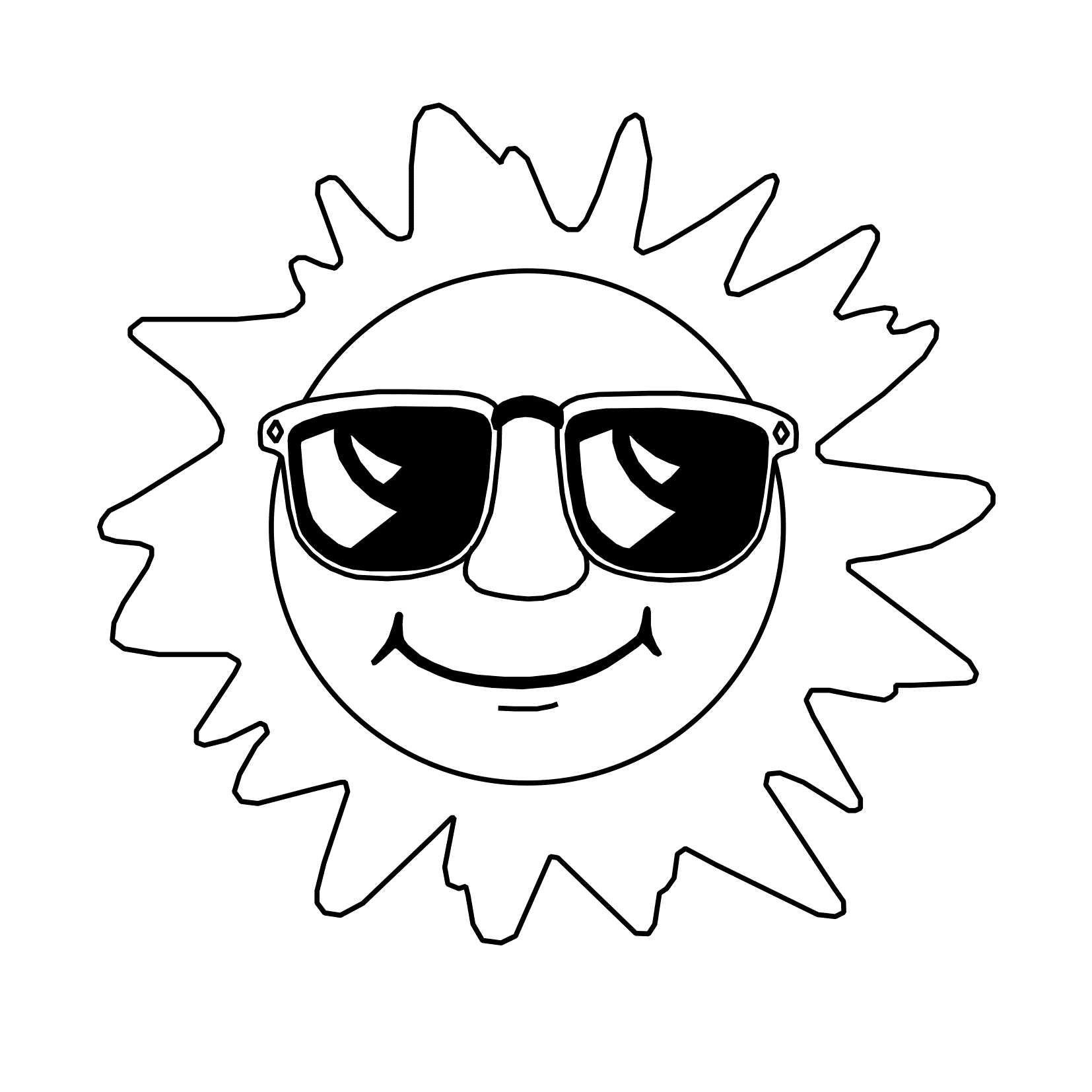 Free printable sun coloring pages for kids