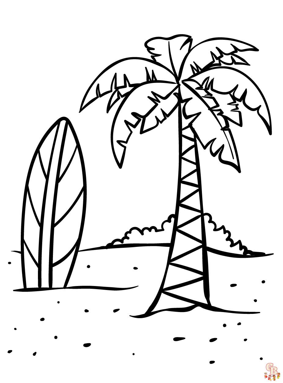 Fun in the sun printable summer coloring pages