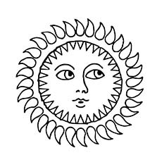 Sun coloring pages