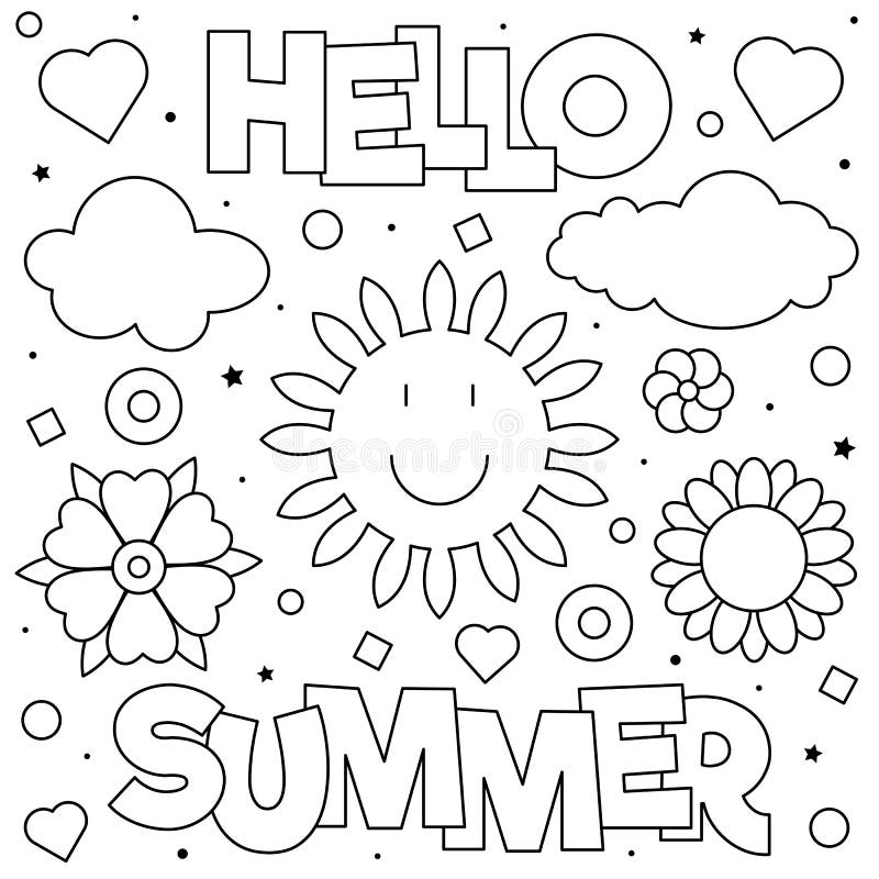 Summer sun coloring page stock illustrations â summer sun coloring page stock illustrations vectors clipart