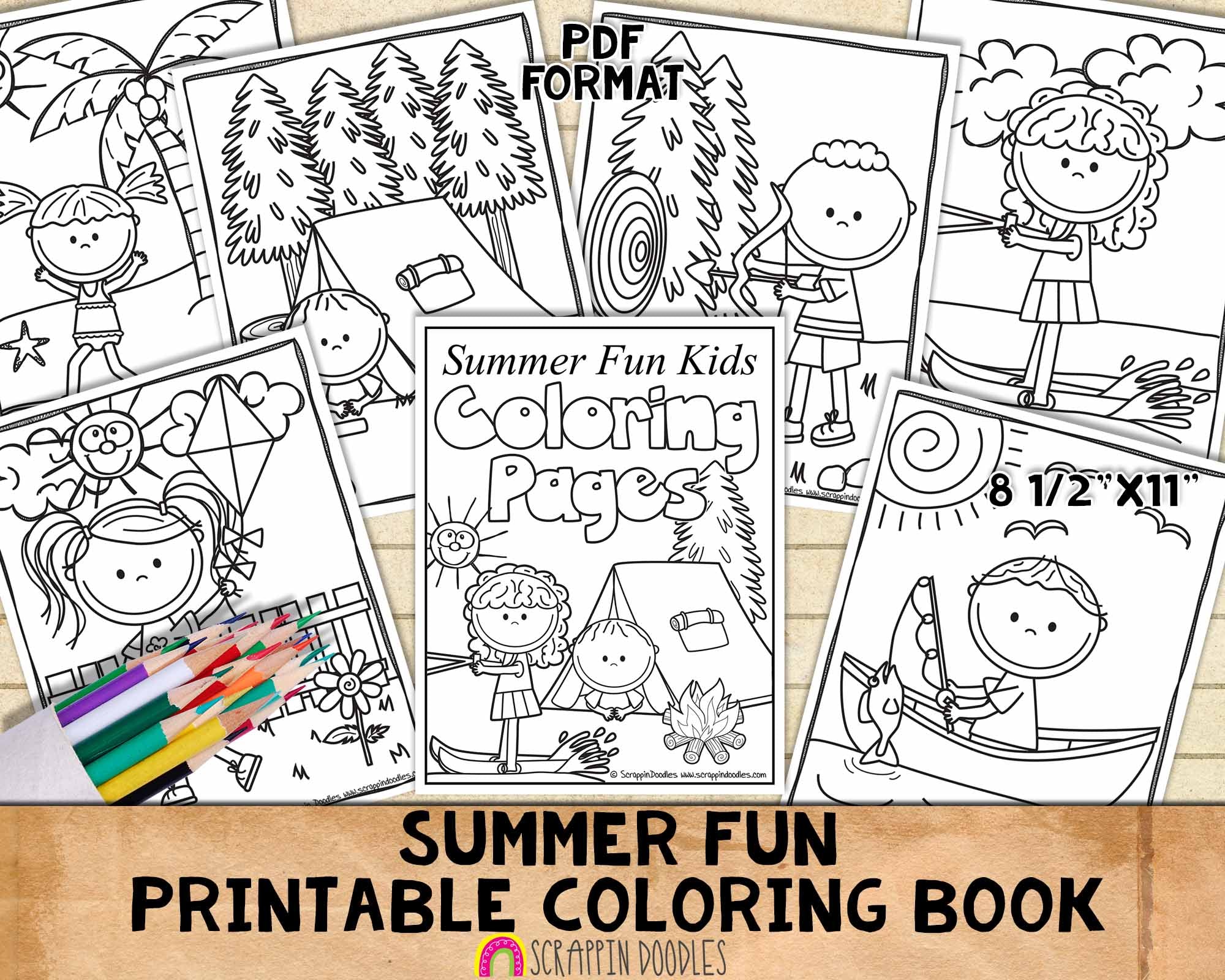 Summer fun coloring book