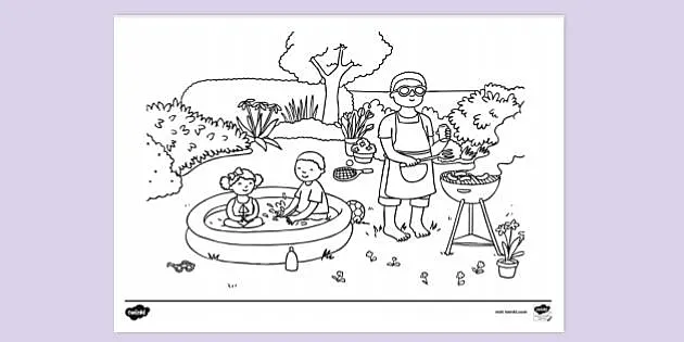 Free printable summer colouring page for kids ks